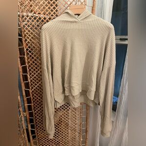 Beige Ribbed Hoodie & Pants